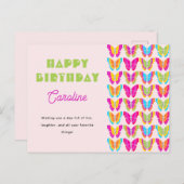 Gefeliciteerd met je verjaardag Schattig Kleurrijk Briefkaart (Voorkant / Achterkant)