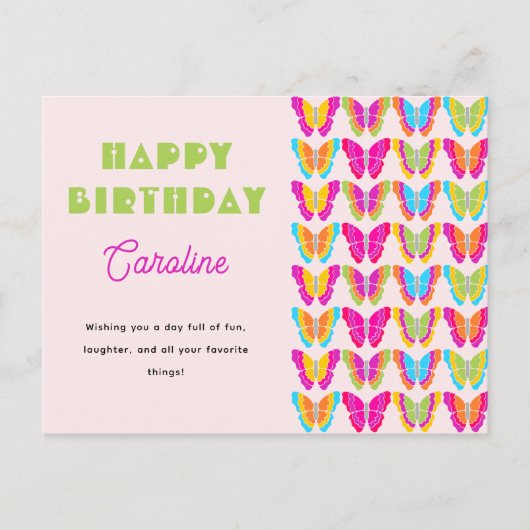 Gefeliciteerd met je verjaardag Schattig Kleurrijk Briefkaart (Voorkant)