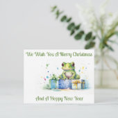 Gefeliciteerd met je verjaardag Schattige groene k Briefkaart (Staand voorkant)