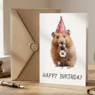Gefeliciteerd met je verjaardag Schattige Hamster Kaart