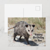 Gefeliciteerd met je verjaardag Schattige Opossum  Briefkaart (Voorkant / Achterkant)