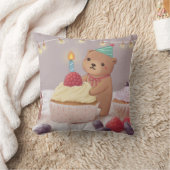 Gefeliciteerd met je verjaardag: Teddy Bear & Cupc Kussen (Deken)
