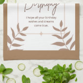 Gefeliciteerd met je verjaardag  theedoek (Gevouwen)