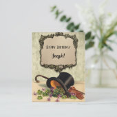 Gefeliciteerd met je verjaardag Tophoed Handschoen Briefkaart (Staand voorkant)