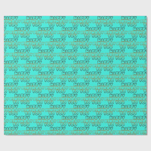 Gefeliciteerd met je verjaardag Typografie Gold Tu Cadeaupapier (Vlak)