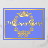 Gefeliciteerd met je verjaardag! Uitnodigingskaart Folie Uitnodiging Briefkaart (Voorkant)