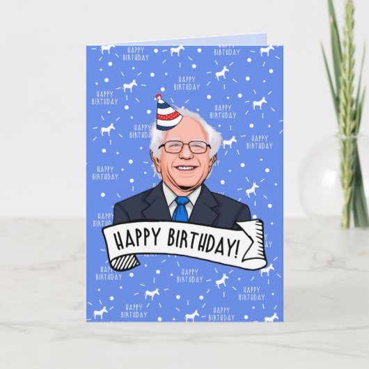 Gefeliciteerd met je verjaardag van Bernie Sanders Kaart (Voorkant)