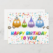 Gefeliciteerd met je verjaardag van de Uilskuikens Briefkaart (Voorkant / Achterkant)