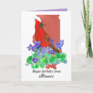 Gefeliciteerd met je verjaardag van Illinois Kardi Kaart