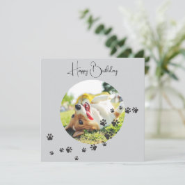Gefeliciteerd met je verjaardag van je harige vrie kaart