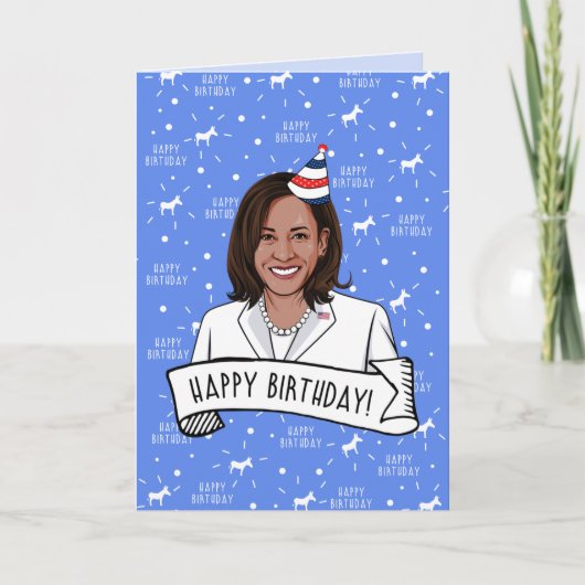 Gefeliciteerd met je verjaardag van Kamala Harris Kaart (Voorkant)