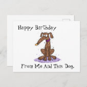 Gefeliciteerd met je verjaardag van mij briefkaart (Voorkant / Achterkant)