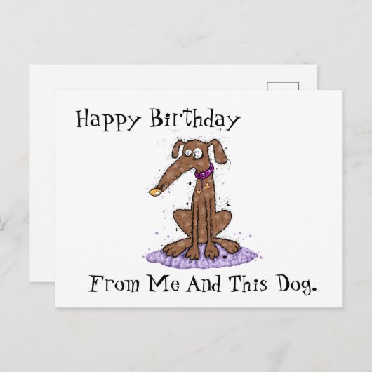 Gefeliciteerd met je verjaardag van mij briefkaart (Voorkant / Achterkant)