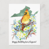 Gefeliciteerd met je verjaardag vanuit Virginia Ka Briefkaart (Voorkant)