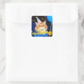 Gefeliciteerd met je verjaardag vierkante sticker (Tas)