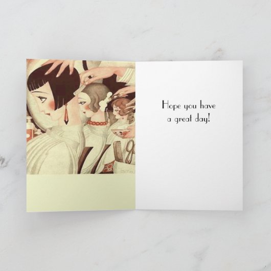 Gefeliciteerd met je verjaardag voor een Hair Styl Kaart (Binnen)