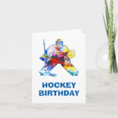 Gefeliciteerd met je verjaardag Waterverf Hockeydo Kaart (Voorkant)