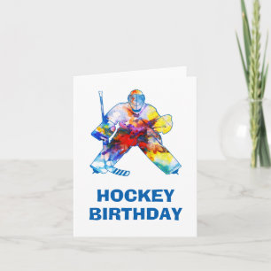 Gefeliciteerd met je verjaardag Waterverf Hockeydo Kaart