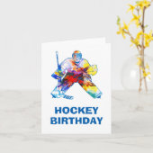 Gefeliciteerd met je verjaardag Waterverf Hockeydo Kaart (Gele Bloem)