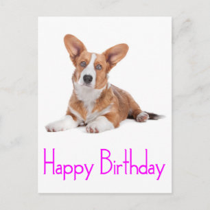 Gefeliciteerd met je verjaardag, Welsh Corgi Puppy Briefkaart