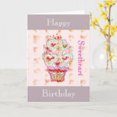 Gefeliciteerd met je verjaardag, wenskaart kaart (Gele Bloem)