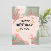 Gefeliciteerd met je verjaardag -  Wenskaart Kaart (Staand voorkant)