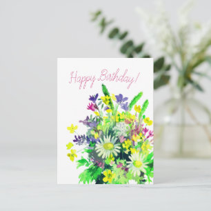Gefeliciteerd met je verjaardag, Wildflowers brief Briefkaart