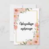 Gefeliciteerd met je verjaardag Wszystkiego najlep Kaart (Voorkant)