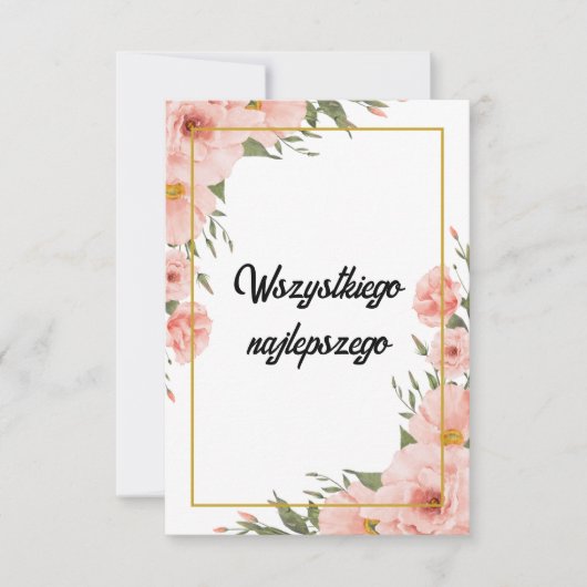 Gefeliciteerd met je verjaardag Wszystkiego najlep Kaart (Voorkant)