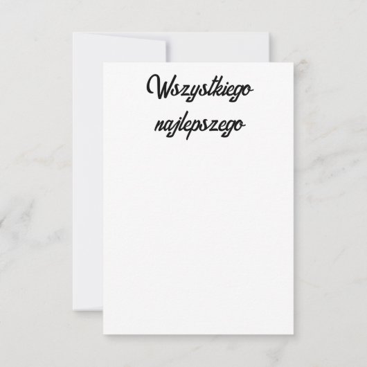 Gefeliciteerd met je verjaardag Wszystkiego najlep Kaart (Achterkant)