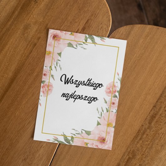 Gefeliciteerd met je verjaardag Wszystkiego najlep Kaart