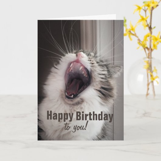 Gefeliciteerd met je verjaardag, ze zong hard. (We Kaart (Gele Bloem)