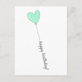 Gefeliciteerd met je verjaardag - Zoete turquoise  Briefkaart (Voorkant)