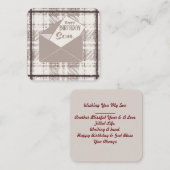 Gefeliciteerd met je verjaardag zoon notitiekaartje (Voorkant / Achterkant)