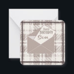 Gefeliciteerd met je verjaardag zoon notitiekaartje<br><div class="desc">Een eenvoudige verjaardagskaart voor zoon met gelukwensen en namen van zonen om in de blanco in te vullen</div>