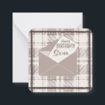 Gefeliciteerd met je verjaardag zoon notitiekaartje<br><div class="desc">Een eenvoudige verjaardagskaart voor zoon met gelukwensen en namen van zonen om in de blanco in te vullen</div>