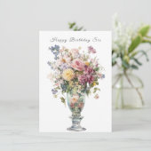 Gefeliciteerd met je verjaardag zus mooie waterver kaart (Staand voorkant)