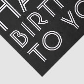 "Gefeliciteerd met je verjaardag!" Zwart & Wit Tissuepapier (Detail)