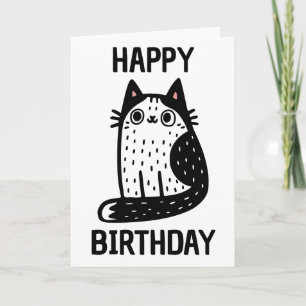 Gefeliciteerd met je verjaardag Zwarte En Witte Ka Kaart