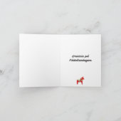 Gefeliciteerd met je verjaardag Zweedse verjaardag Kaart (Binnen)