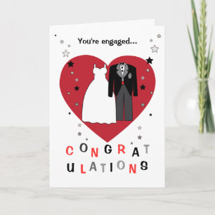 Gefeliciteerd met je verloving bruid & bruidegom kaart