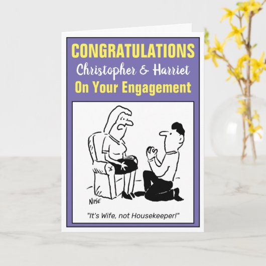 Gefeliciteerd met je Verloving, grappig Kaart (Gele Bloem)