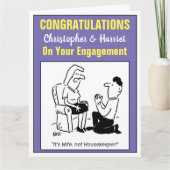 Gefeliciteerd met je Verloving - Grappige kaart (Voorkant)