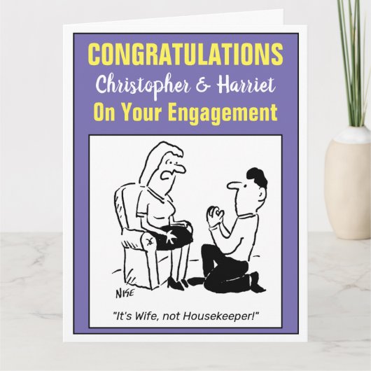 Gefeliciteerd met je Verloving - Grappige kaart (Voorkant)