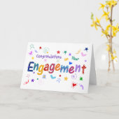 Gefeliciteerd met je Verloving! Kaart (Gele Bloem)