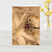 Gefeliciteerd met je Verloving Kaart (Gele Bloem)