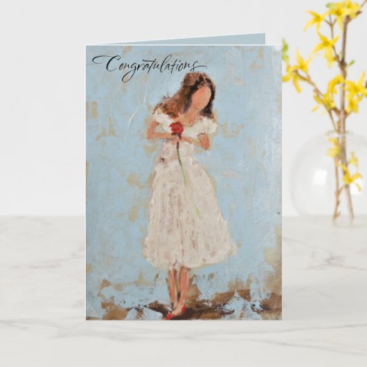 Gefeliciteerd met je verloving kaart (Gele Bloem)