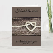 "GEFELICITEERD MET JE VERLOVING" KAART (Voorkant)