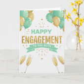 Gefeliciteerd met je Verloving Kaart (Gele Bloem)