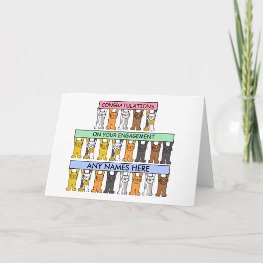 Gefeliciteerd met je Verloving om je aan te passen Kaart (Voorkant)